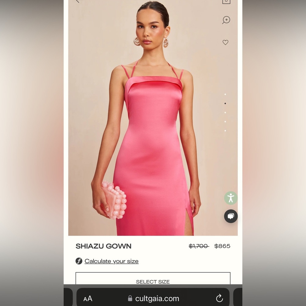 Cult Gaia Shiazu Vibrant Pink Maxi Dress